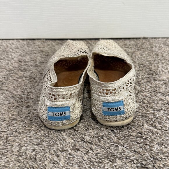 Toms Alpargata Cloudbound in Ivory Natural Moroccan Crochet Women's Size 6.5 - Picture 4 of 8